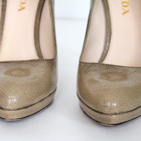 PRADA 37 platform heels Cracle Brush - Picture 7 of 12